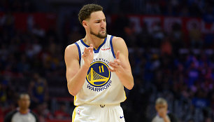 Klay Thompsonas bombardavo „Clippers“ ekipą.