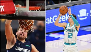 Luka Dončičius ir LaMelo Ballas