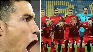 Cristiano Ronaldo ir Portugalija tapo Lietuvos rinktinės varžove 2020 m. Europos futbolo čempionato atrankoje.