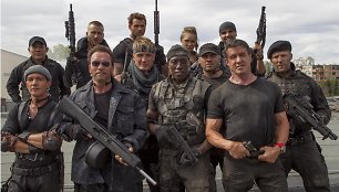 Antonio Banderasas, Arnoldas Schwarzeneggeris, Dolphas Lundgrenas, Wesley Snipesas, Sylvesteris Stallone ir Jasonas Stathamas filme „Nesunaikinami 3“