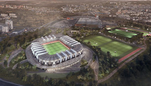 Pamatykite: pristatytos patobulintos nacionalinio stadiono Vilniuje vizualizacijos