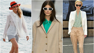 I&scaron; kairės: Cara Delevingne, &bdquo;Burberry Prorsum&ldquo; modelis ir Tilda Swinton.