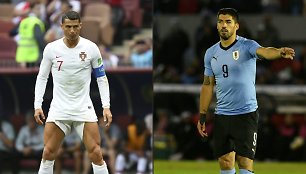 Cristiano Ronaldo ir Luisas Suarezas