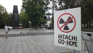 Protestas prieš atominę elektrinę
