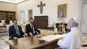 Marco Rubio, J. D.Vance'as ir popiežius Leonas XIV / ZumaPress