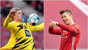 Erlingas Haalandas ir Robertas Lewandowskis