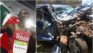 Davidas Rudisha po avarijos automobilis atrodė taip.