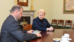 Prezidentės susitikimas su vidaus reikalų ministru Sauliumi Skverneliu
