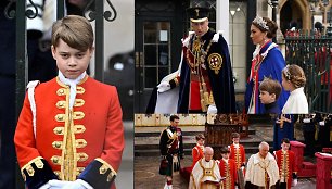 Velso princo Williamo ir princesės Catherine šeima karūnavimo iškilmėse