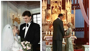 Arvydas ir Ingrida Saboniai po  27 metų atnaujino santuokos įžadus
