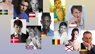&bdquo;Mr Gay Europe&ldquo; konkurse Lietuvai atstovausiantis Mindaugas Grudzinskas (de&scaron;inėje)