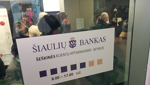 Žmonių eilė „Šiaulių banke“