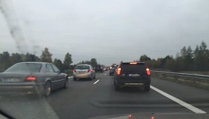 Reidas prie įvažiavimo į Vilnių piko valandomis