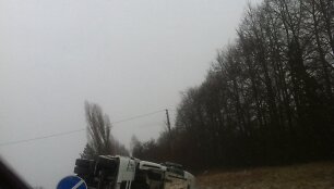 Avarija Pasvalio rajone (Indrės K. nuotr.)