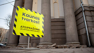 Kauno centre atliekami statybų darbai