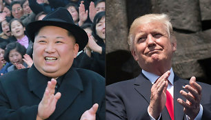 Kim Jong Unas ir Donaldas Trumpas