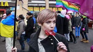 Protestuotoja Ukrainoje