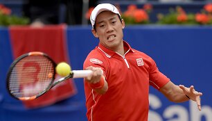 Kei Nishikoris antrus metus i&scaron; eilės žais Barselonos turnyro finale