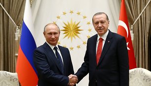 Rusijos prezidento Vladimiro Putino ir Turkijos lyderio Recepo Tayyipo Erdogano susitikimas