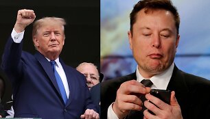 Donaldas Trumpas ir Elonas Muskas / &bdquo;Scanpix&ldquo; nuotr.