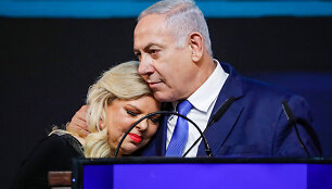Sara Netanyahu su vyru Benjaminu Netanyahu 