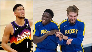 Devinas Bookeris su &bdquo;Phoenix Suns&ldquo;, Domantas Sabonis su &bdquo;Indiana Pacers&ldquo; solidžiai pradėjo NBA pirmenybes.