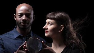 Simona Minns su vyru Dorsey
