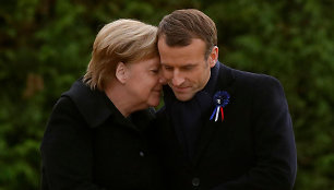 Angela Merkel ir Emmanuelis Macronas