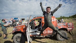 Antanas Juknevičius po Dakaro ralio fini&scaron;o