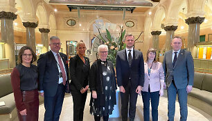 Ministras G.Landsbergis su &Scaron;vedijos parlamento atstovais
