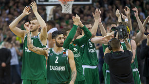 Kauno „Žalgiris“ švenčia pergalę prieš Madrido „Real“   