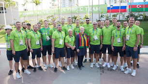 Dalia Grybauskaitė olimpiniame kaimelyje aplankė Lietuvos sportininkus