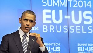Barackas Obama ES ir JAV vir&scaron;ūnių susitikime Briuselyje
