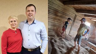 Ūkininkas Tadas Malinauskas su &scaron;eima