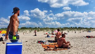Čeburekų pardavėjas &Scaron;ventosios paplūdimyje