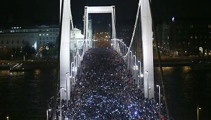 Protestas prie&scaron; interneto mokestį Budape&scaron;te