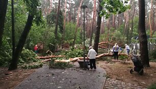 Audros padariniai Bir&scaron;tone