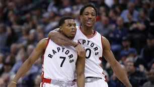 Kyle'as Lowry ir DeMaras DeRozanas 