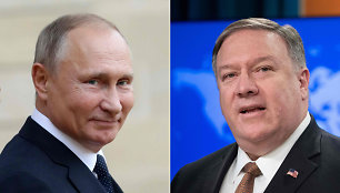 Vladimiras Putinas ir Mike'as Pompeo