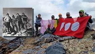 Lietuvos alpinistų senjorų klubo nariai įkopė į Vilniaus viršukalnę Tadžikistane