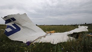 Malaizijos lėktuvo „Boeing 777“ katastrofos vietoje