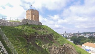 Gedimino kalnas po dar vienos liūties