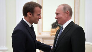 V.Putino ir E.Macrono susitikimas Maskvoje