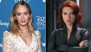 Emily Blunt ir Scarlett Johansson