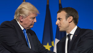 Donaldas Trumpas ir Emmanuelis Macronas