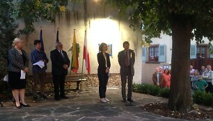 Renginyje kalba ambasadorius V.Leskevicius 