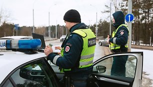 Vilniaus kelių policijos reidas Lizdeikos gatvėje