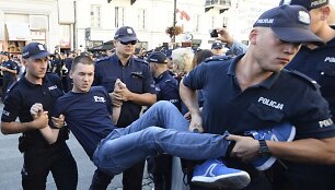 Lenkijoje i&scaron;vaikyta demonstracija
