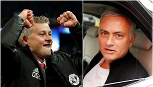 O.G.Solskjaeras (kairėje) Mančesterio klube uždirbs dusyk mažiau nei J.Mourinho.