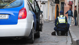 Estijos policininkas Taline sulaiko įtariamąjį